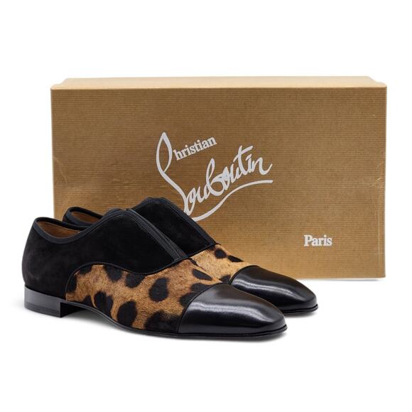 Christian Louboutin Alpha Male Oxford Shoes - Leather - Leopard - 41 8US $995 - Picture 1 of 11